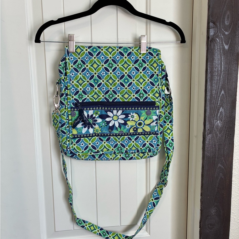 Vera Bradley Green and Blue Crossbody Bag